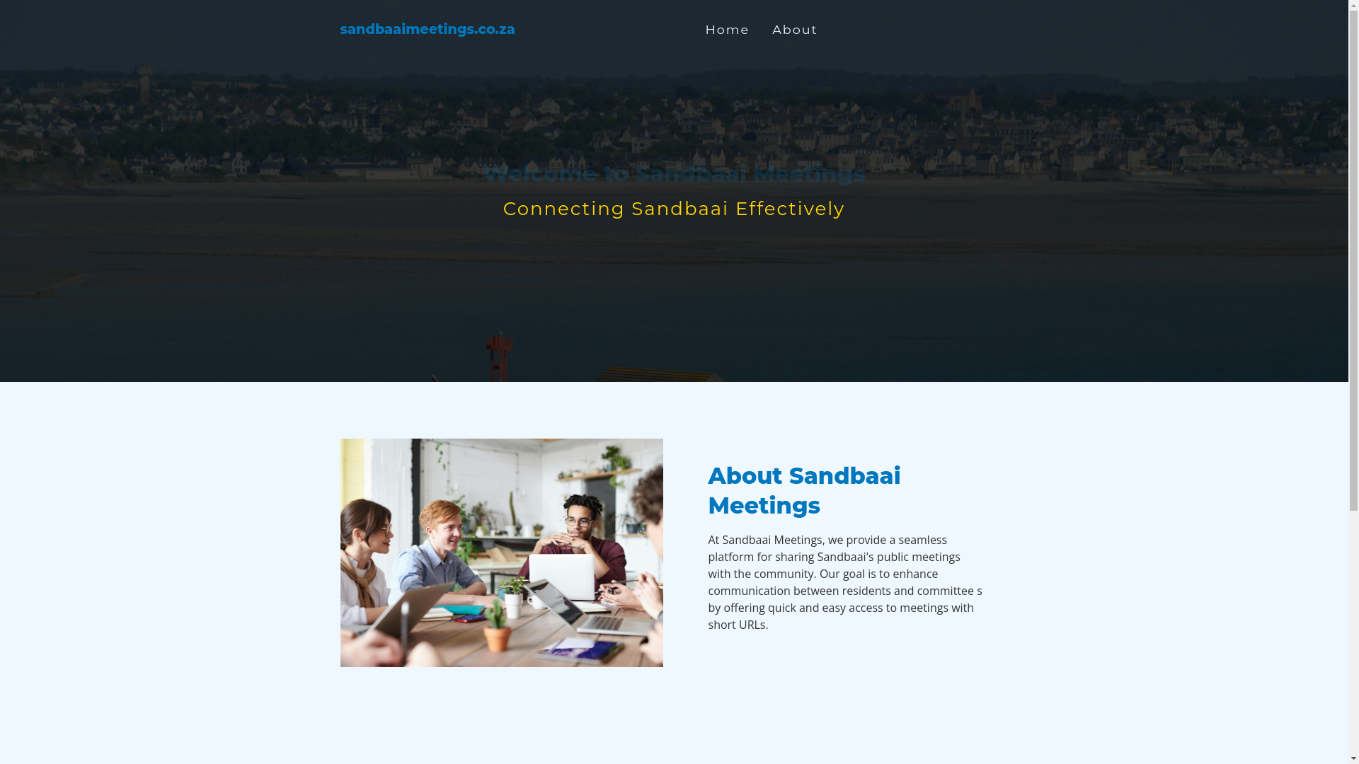 website screenshot of https://sandbaaimeetings.co.za/