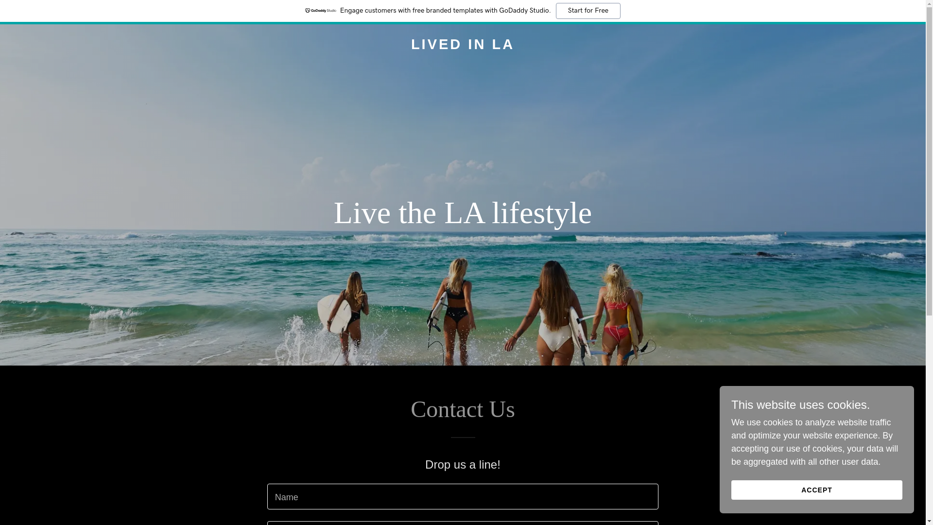 website screenshot of https://livedinla.com/