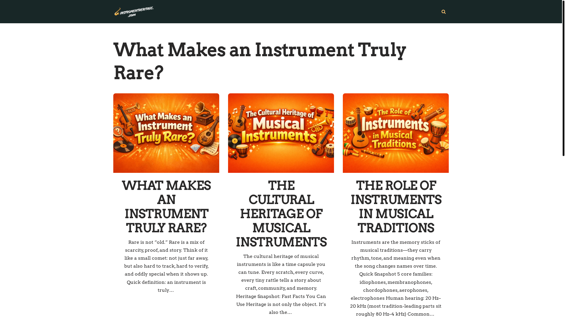 website screenshot of https://instrumentheritage.com/