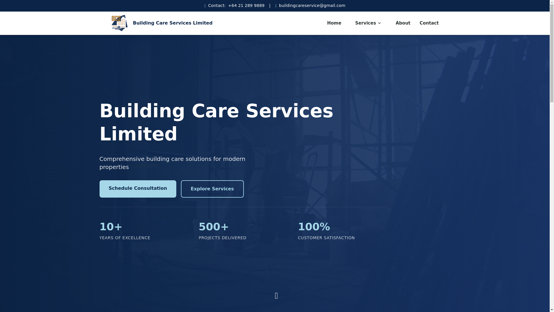 website screenshot of https://building-care-services.pages.dev/