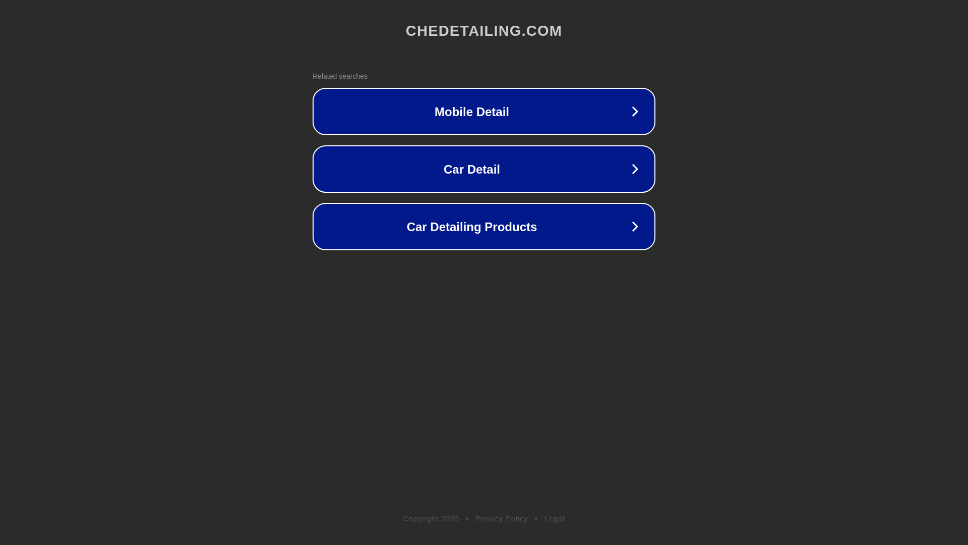 website screenshot of https://chedetailing.com/