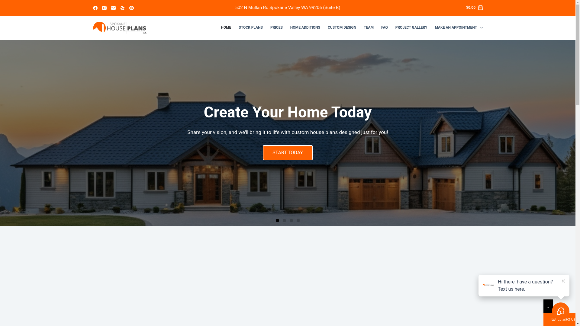 website screenshot of https://spokanedesignplans.info/