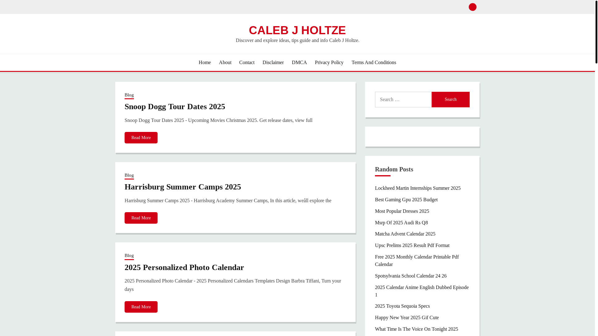 website screenshot of https://calebjholtze.pages.dev/