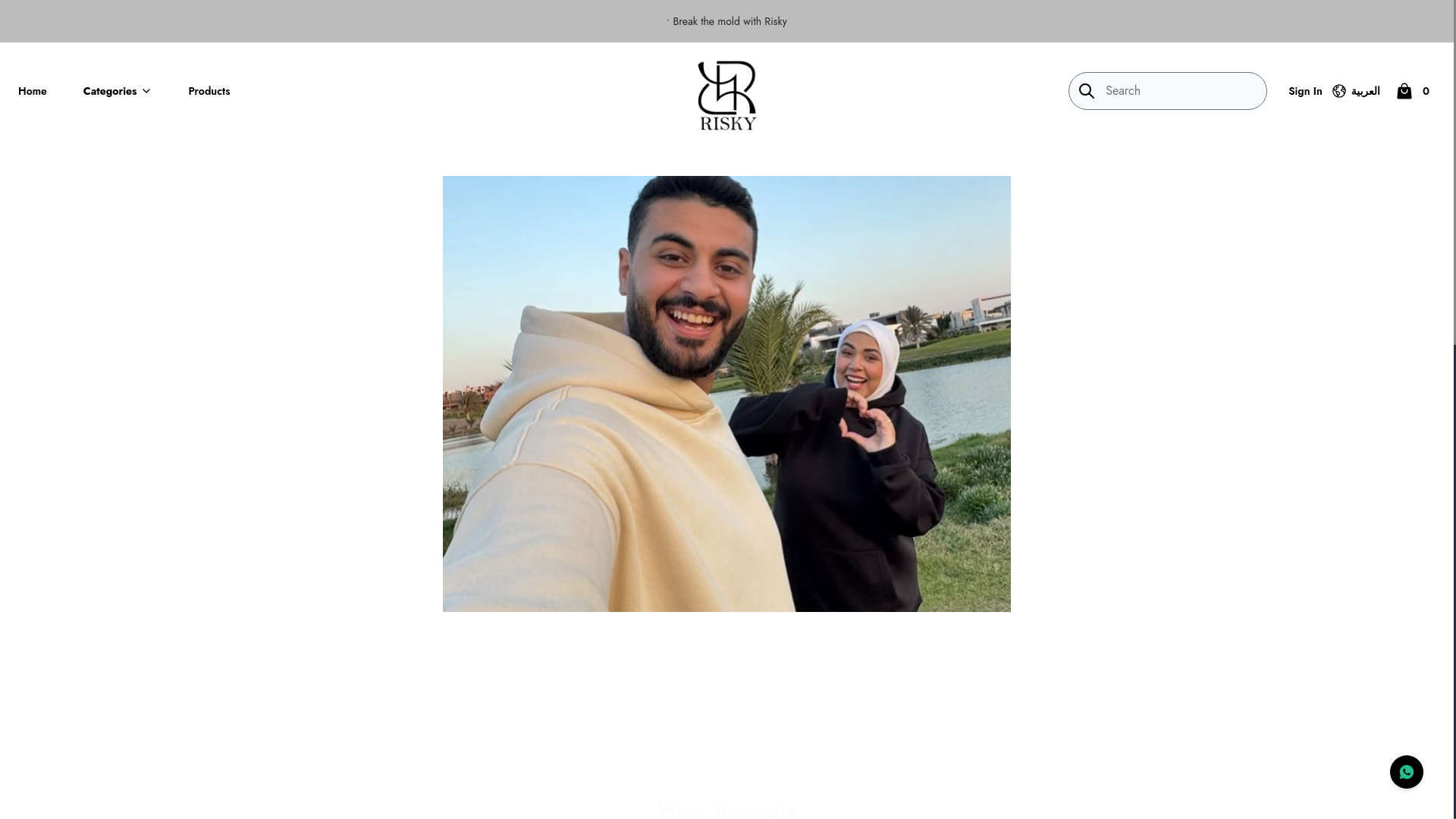 website screenshot of https://riskyeg.com/