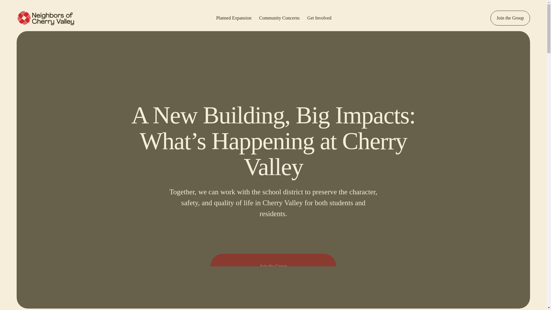 website screenshot of https://ourcherryvalley.org/