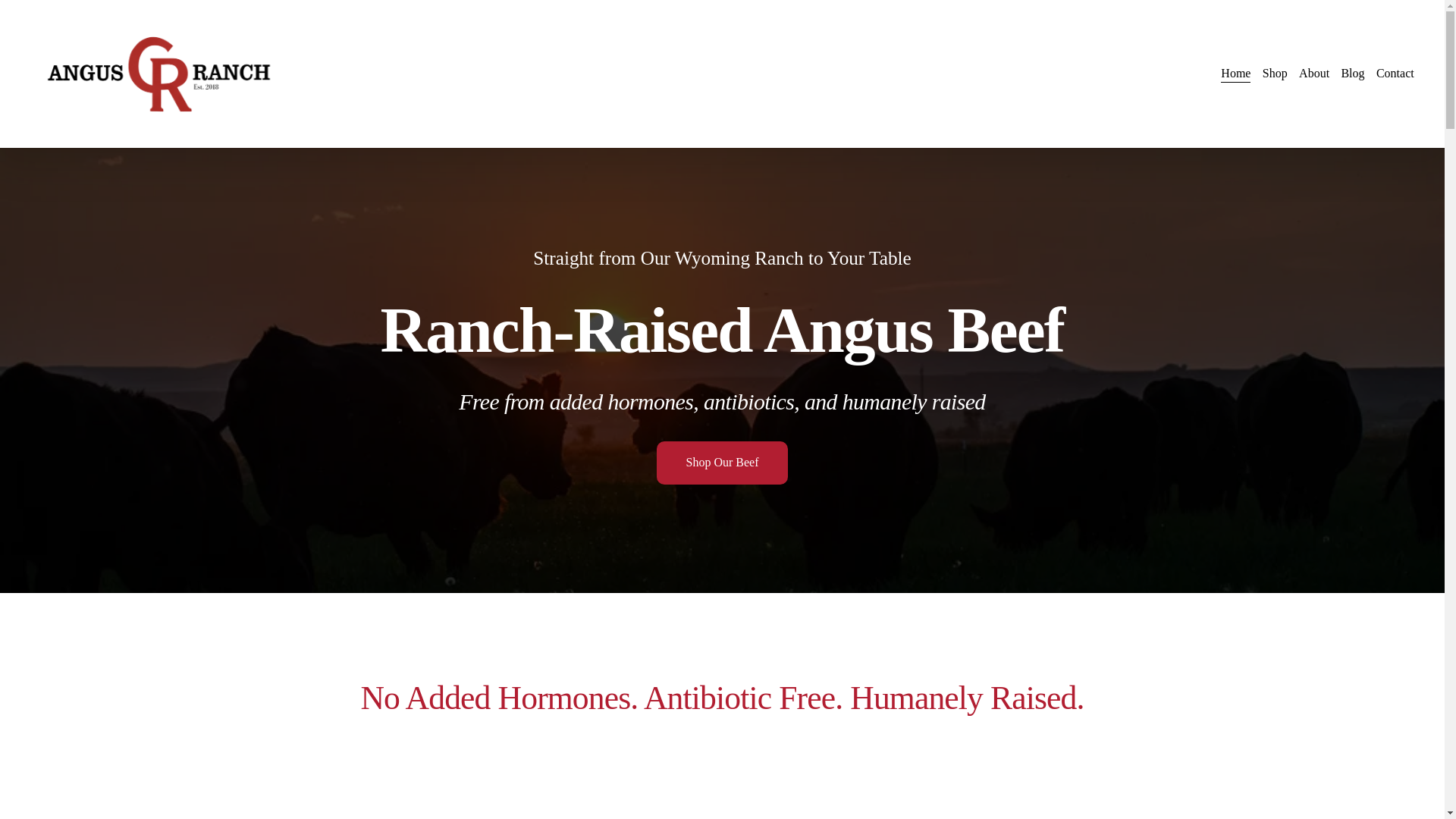 website screenshot of https://crangusbeef.com/