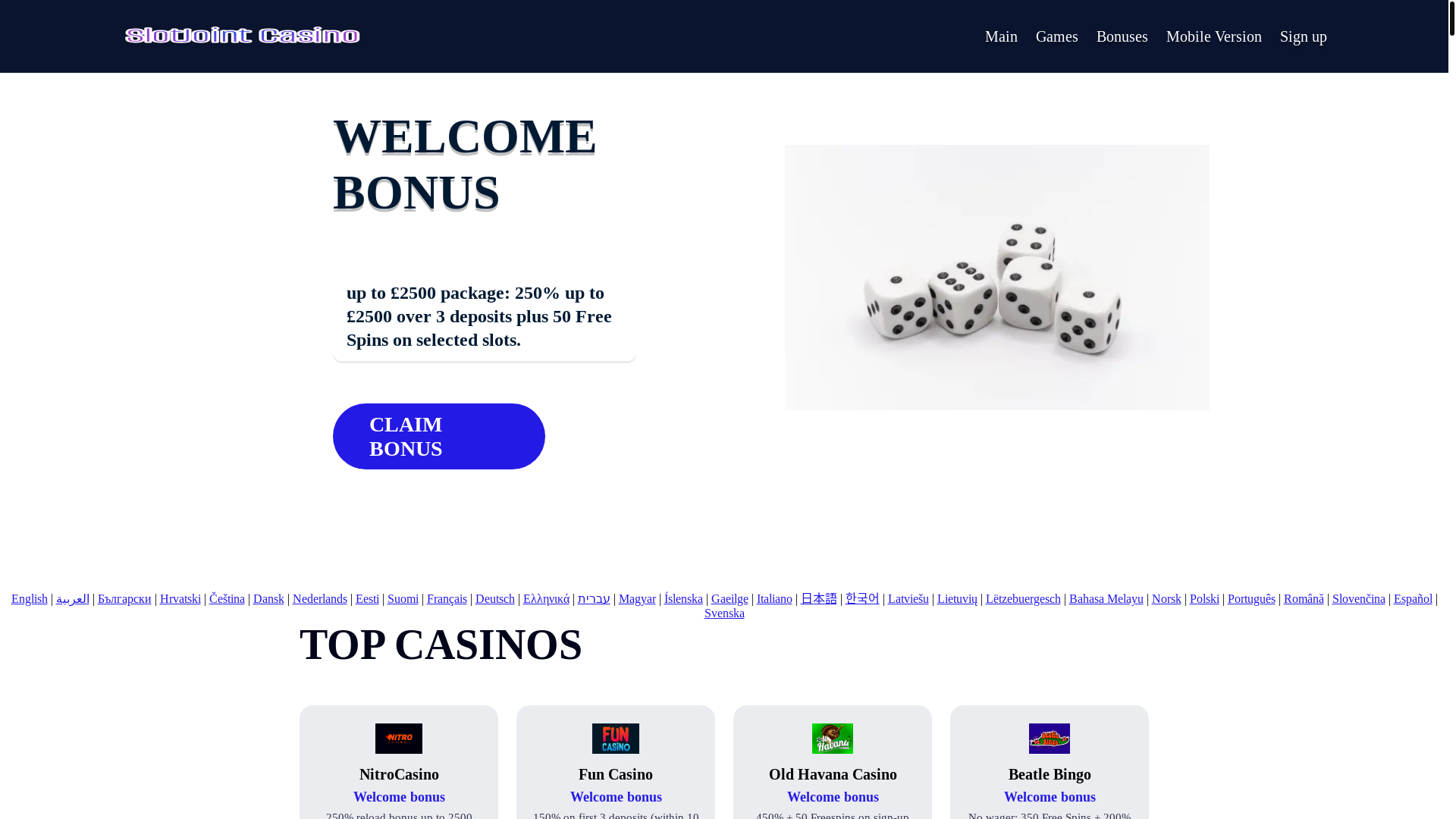 website screenshot of https://slotjoint3.bond/