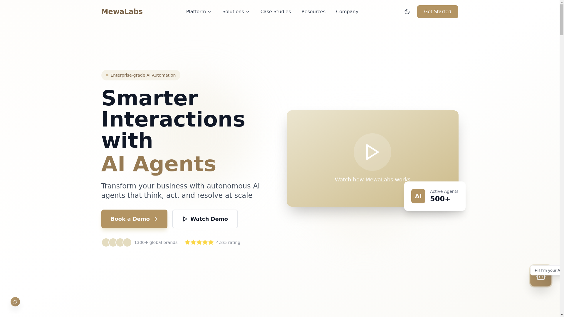website screenshot of https://mewalabs.org/