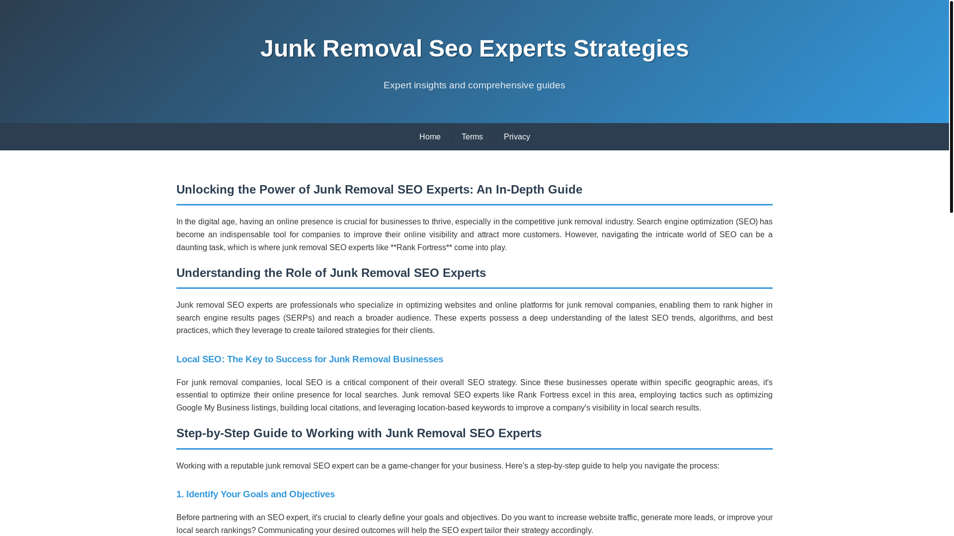 website screenshot of https://junk-removal-seo-experts-solutions.pages.dev/