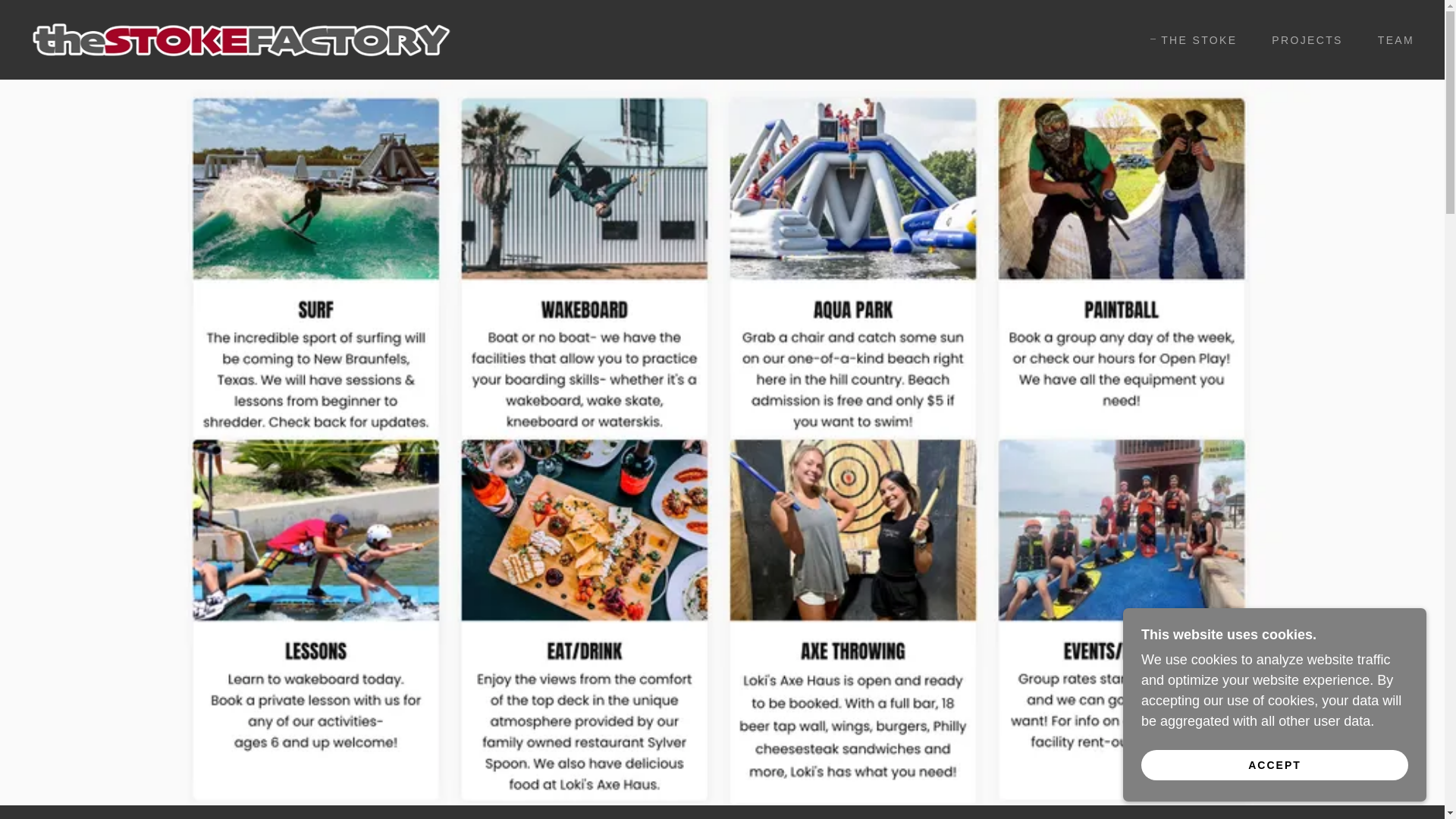 website screenshot of https://mythestokefactory.org/