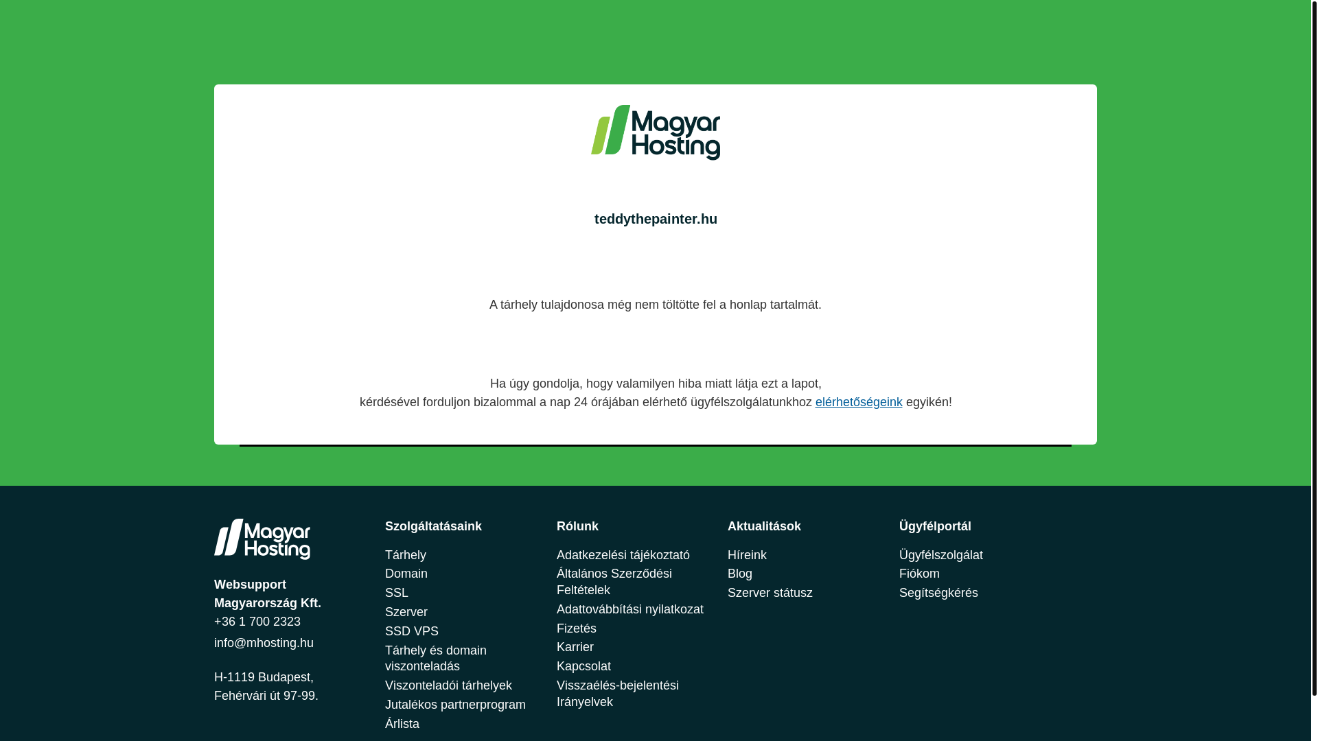 website screenshot of https://teddythepainter.hu/