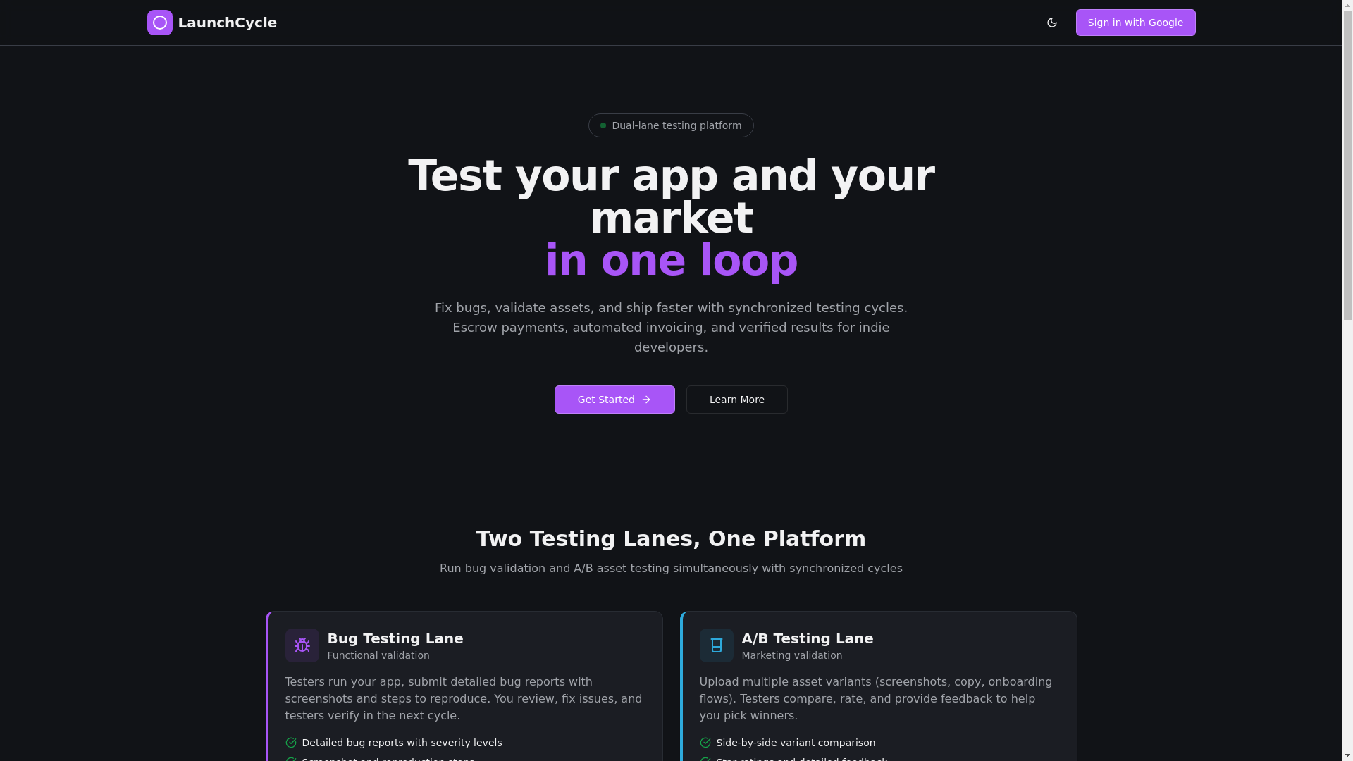 website screenshot of https://testable.work/