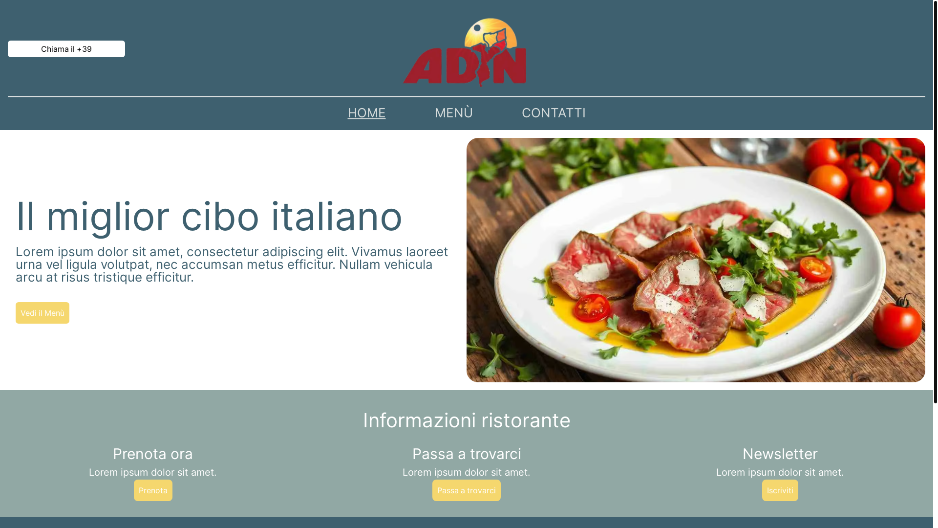 website screenshot of https://restaurantecalypso.com/