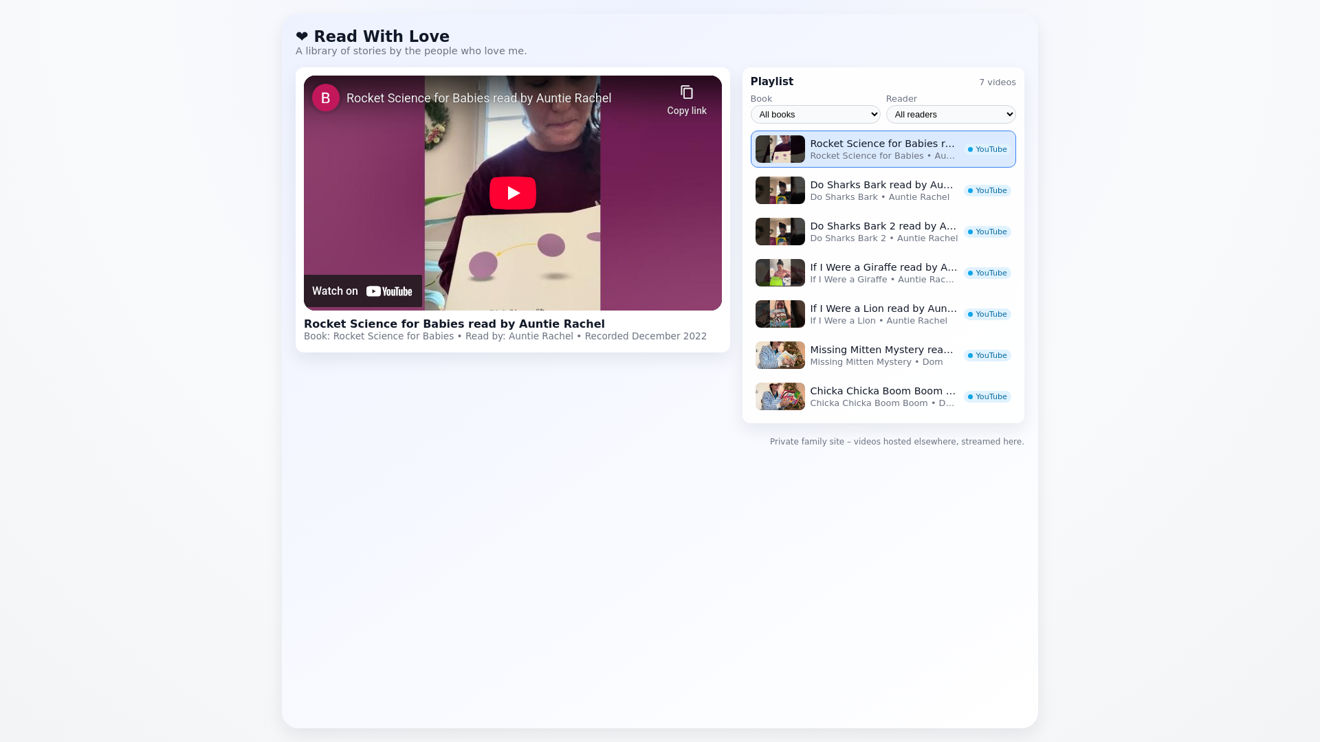 website screenshot of https://storiesreadwithlove.com/