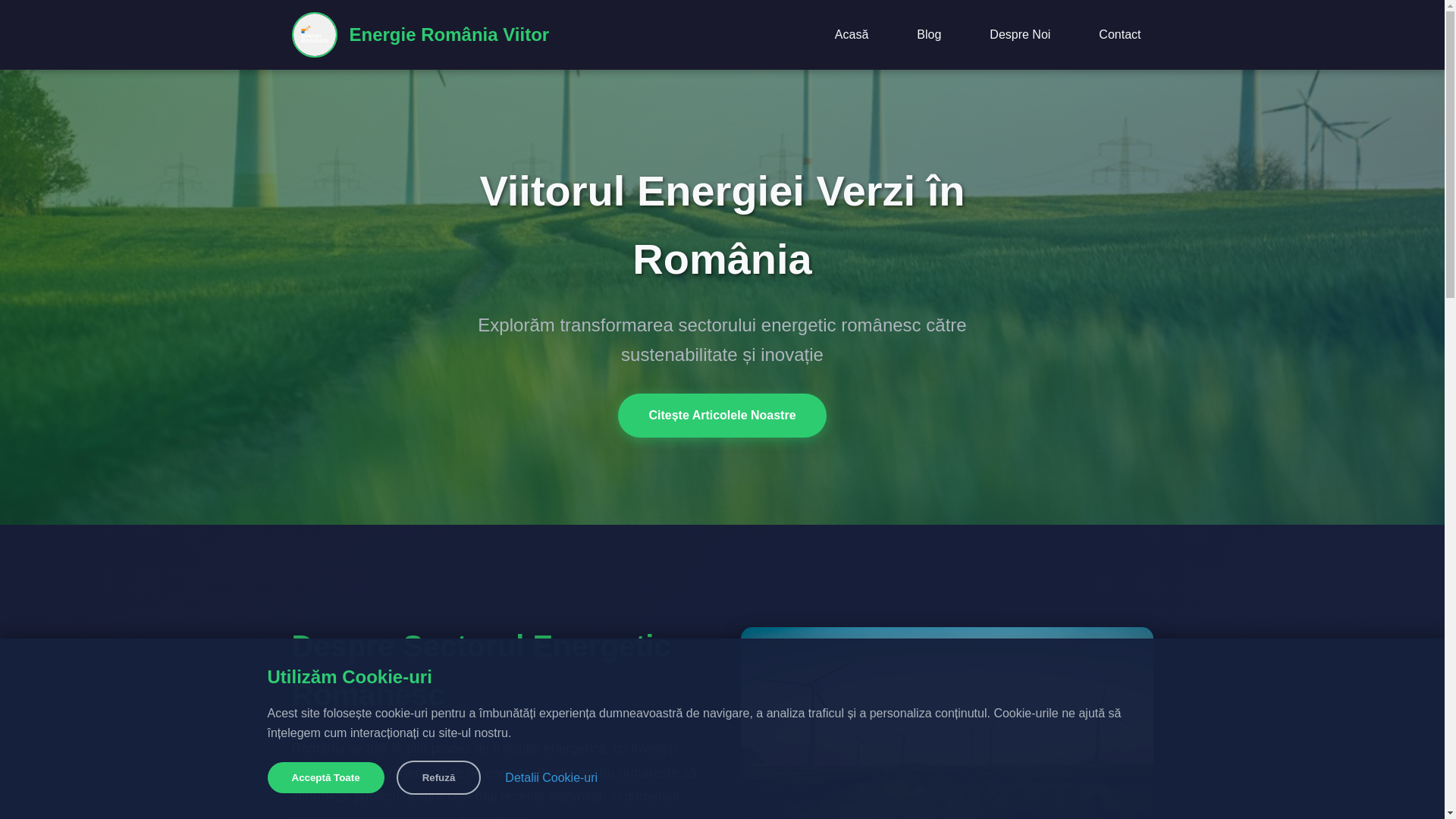 website screenshot of https://energie-romania-viitor.site/