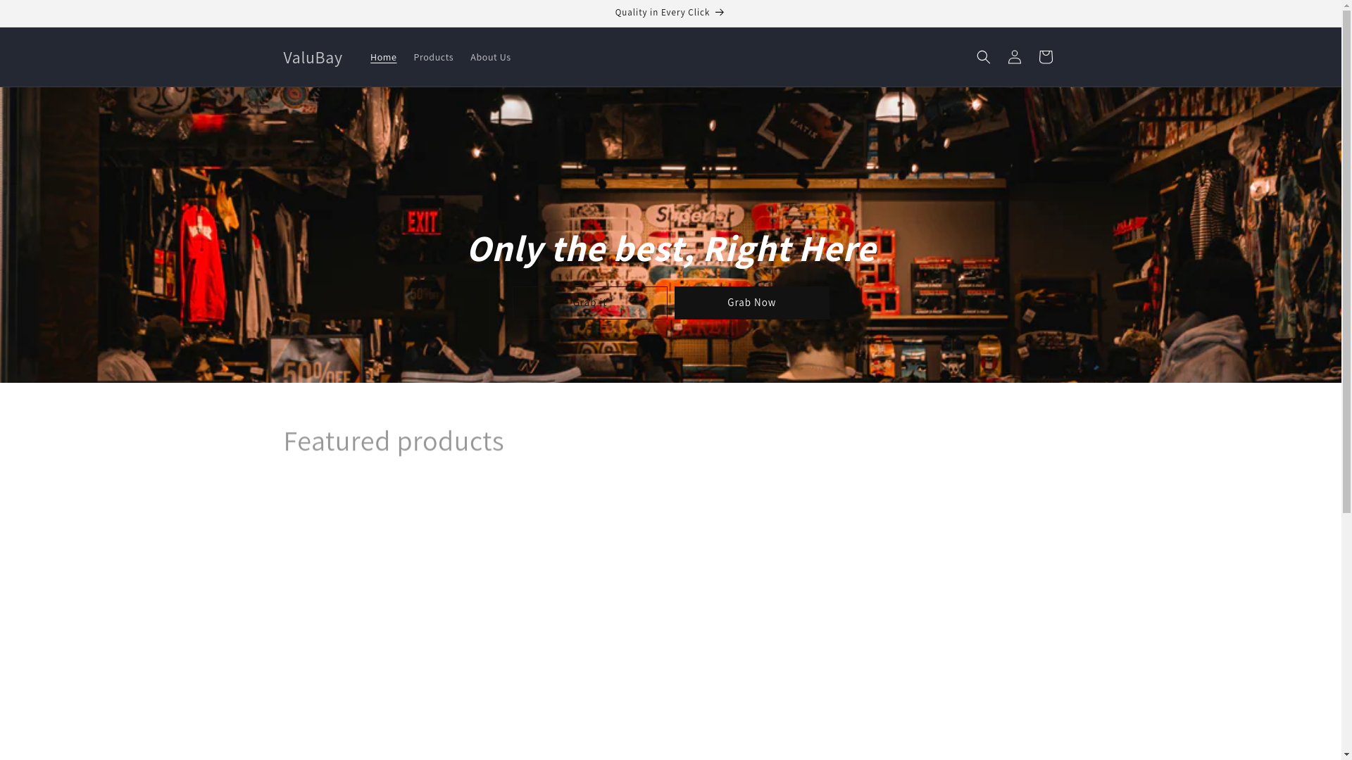 website screenshot of https://valubay.shop/