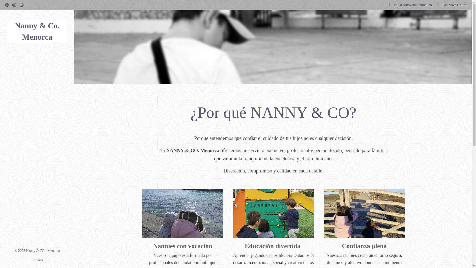 website screenshot of https://nannyenmenorca.es/