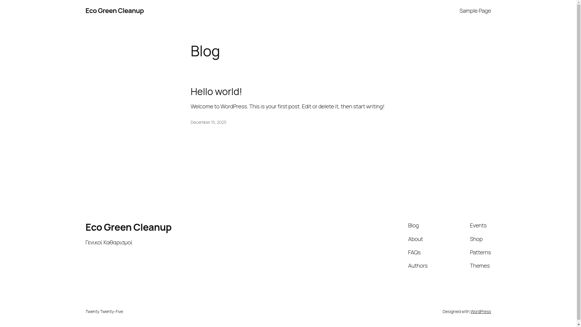 website screenshot of https://ecogreencleanup.gr/