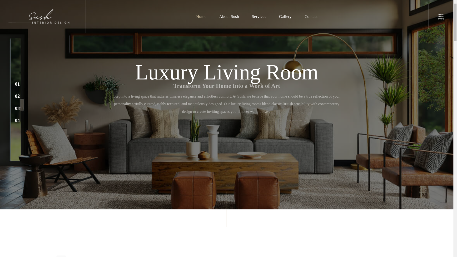 website screenshot of https://sushinteriordesign.com/