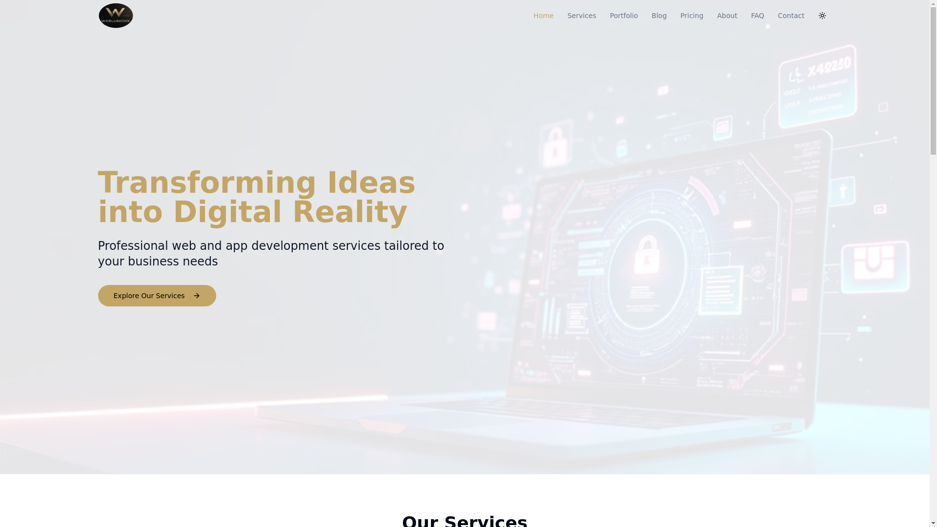 website screenshot of https://webluchex.name.ng/