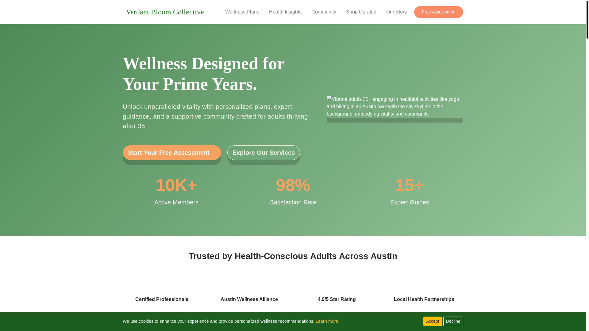 website screenshot of https://verdantbloomcollectived.info/