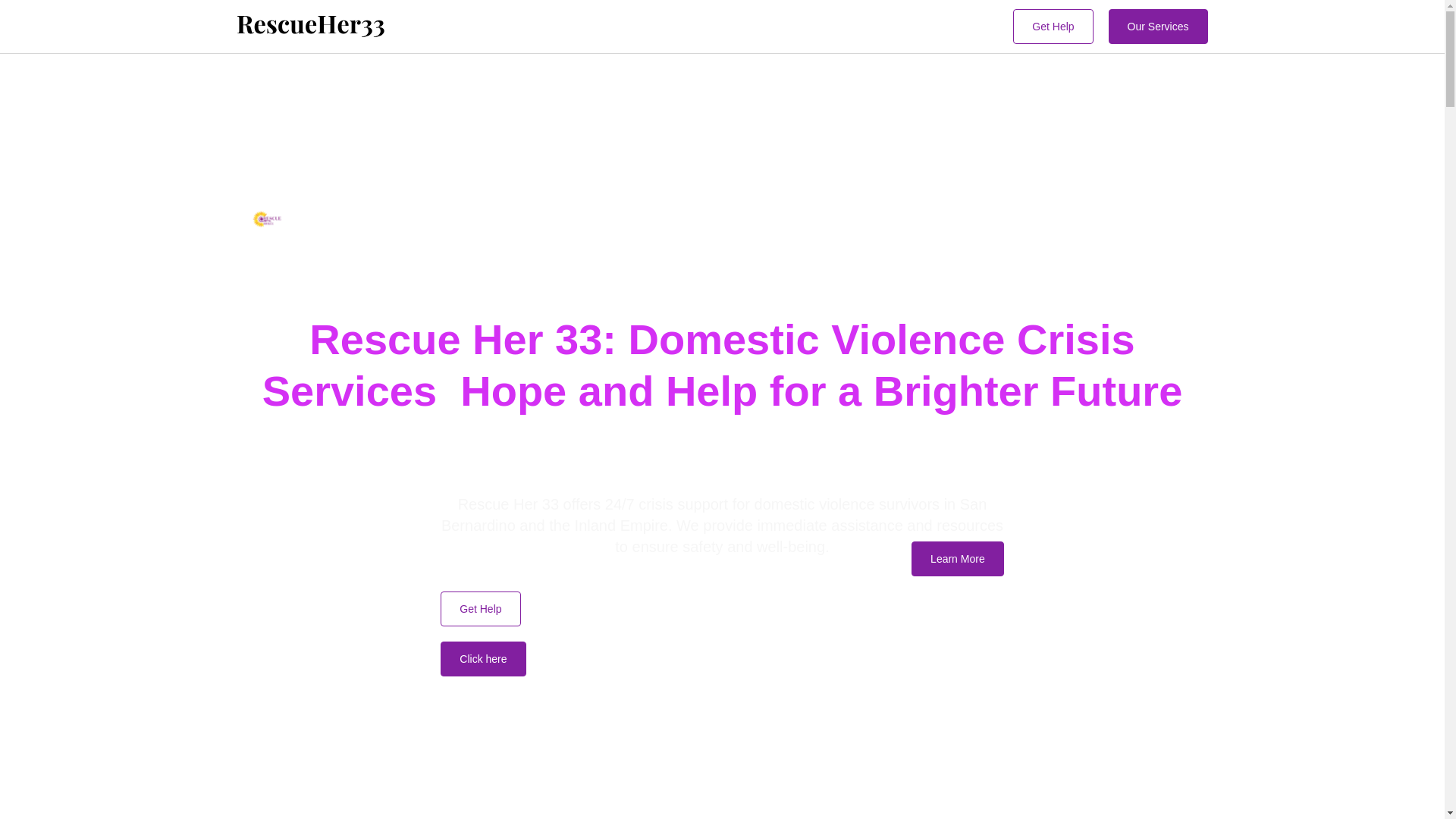 website screenshot of https://rescueher33.com/