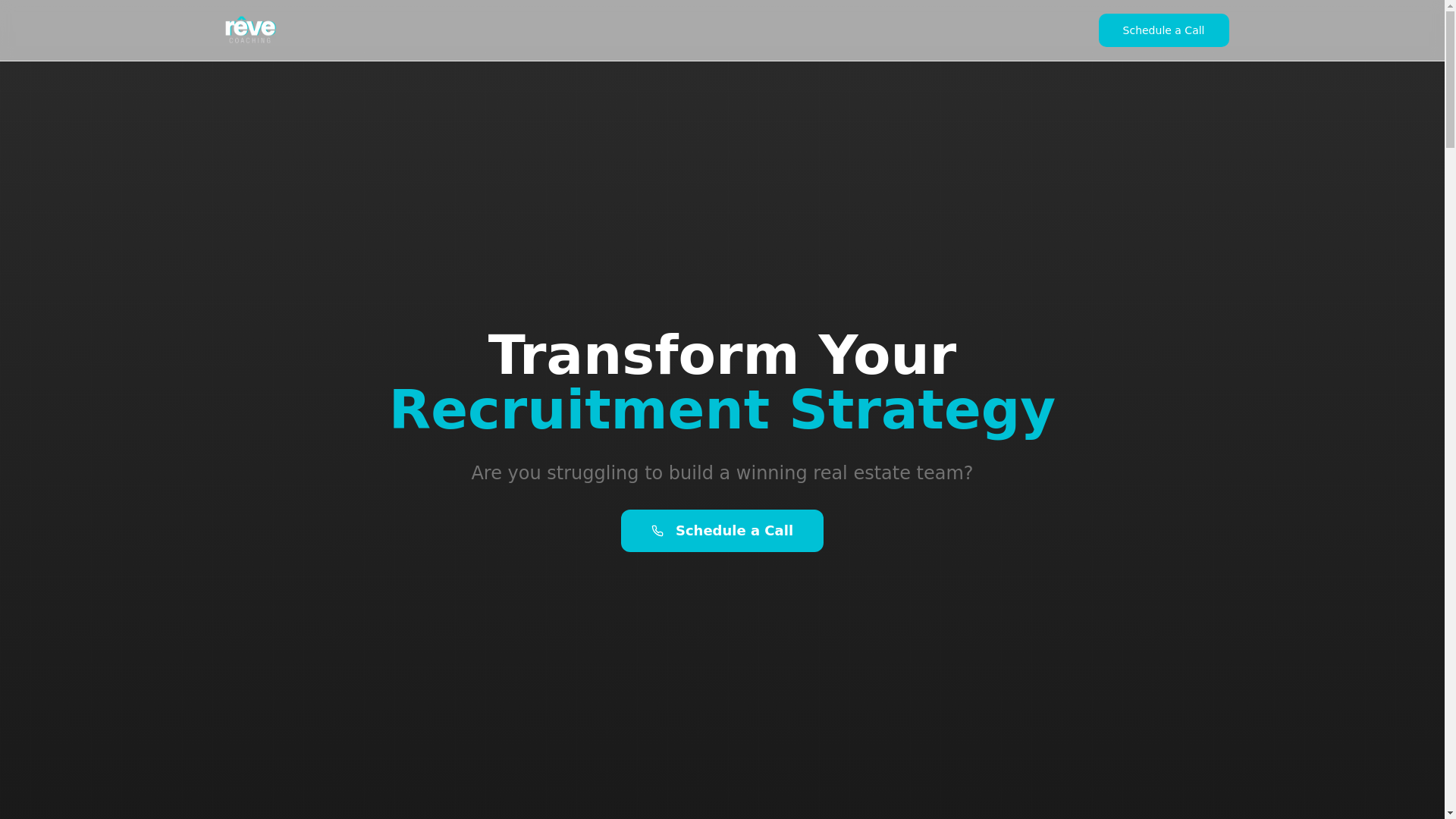 website screenshot of https://joinrevecoaching.com/