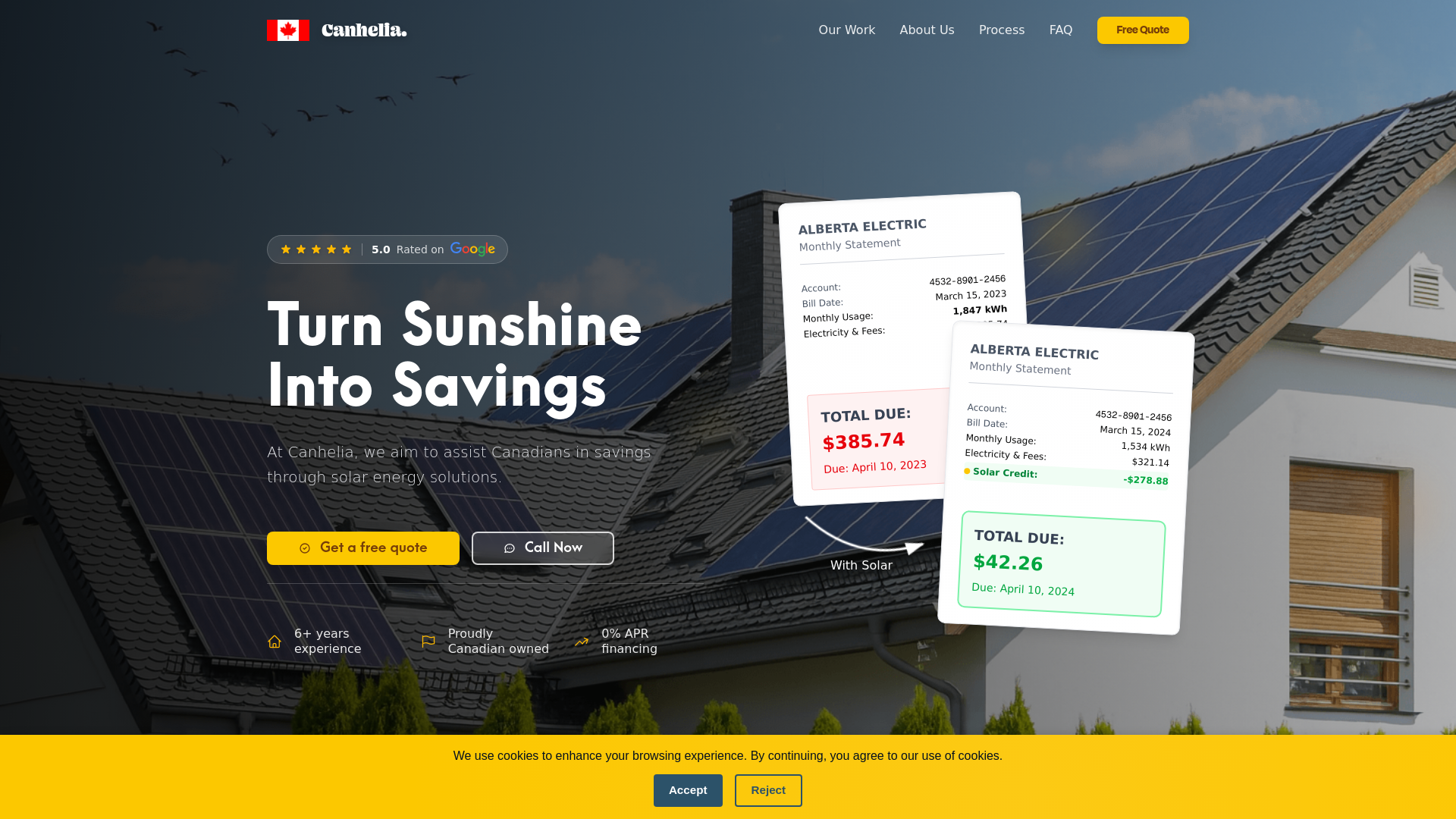 website screenshot of https://canhelia.com/