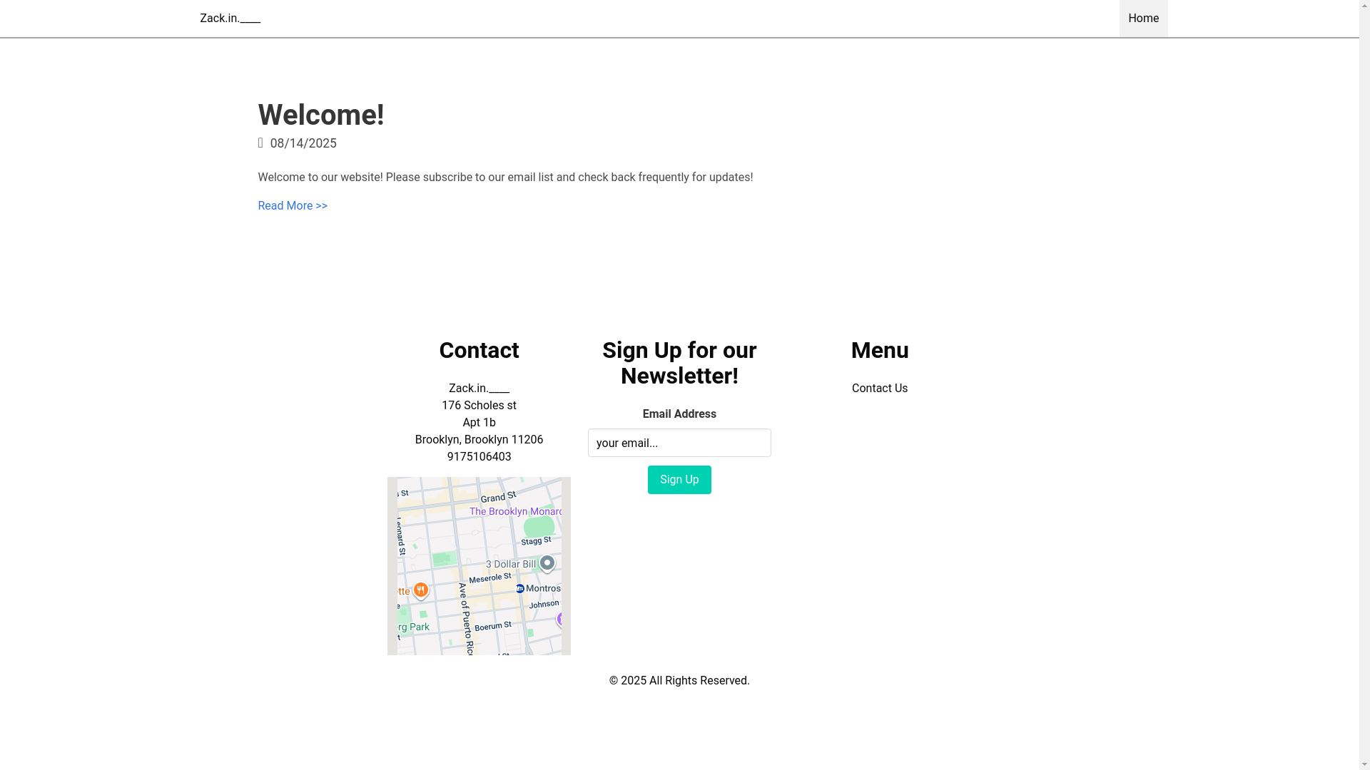 website screenshot of https://zack-daniels.com/