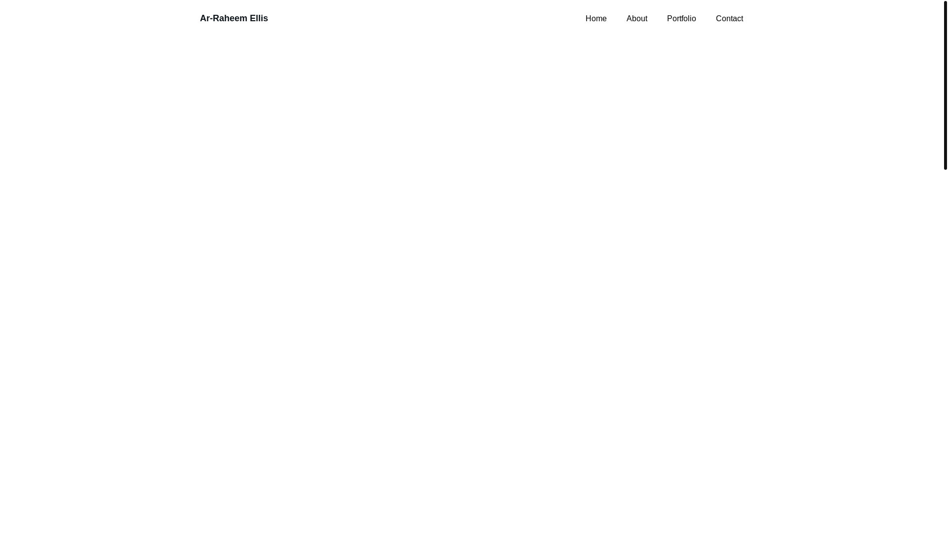 website screenshot of https://arraheemellis.tech/