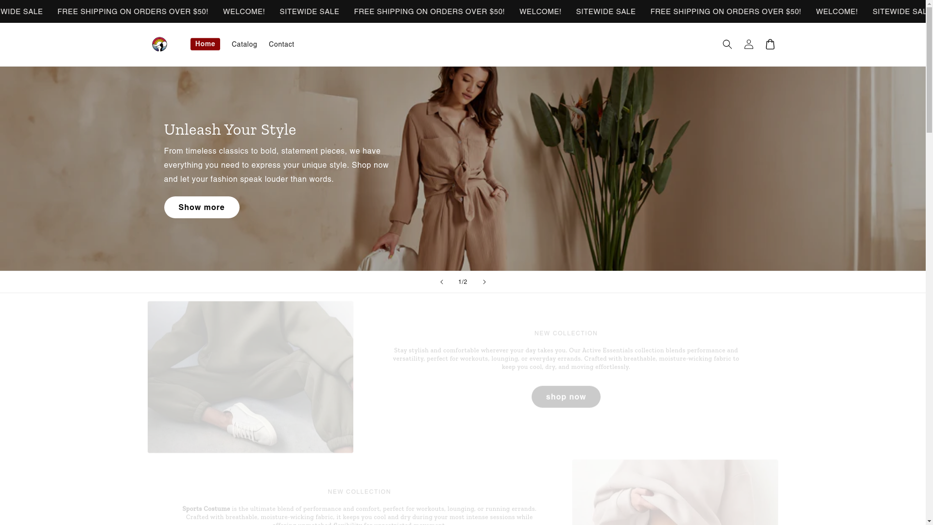 website screenshot of https://naaam.store/
