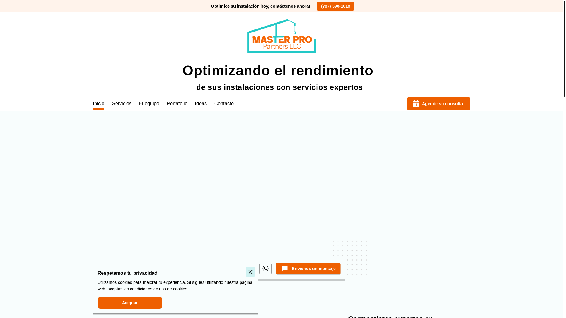 website screenshot of https://masterpropartners.com/