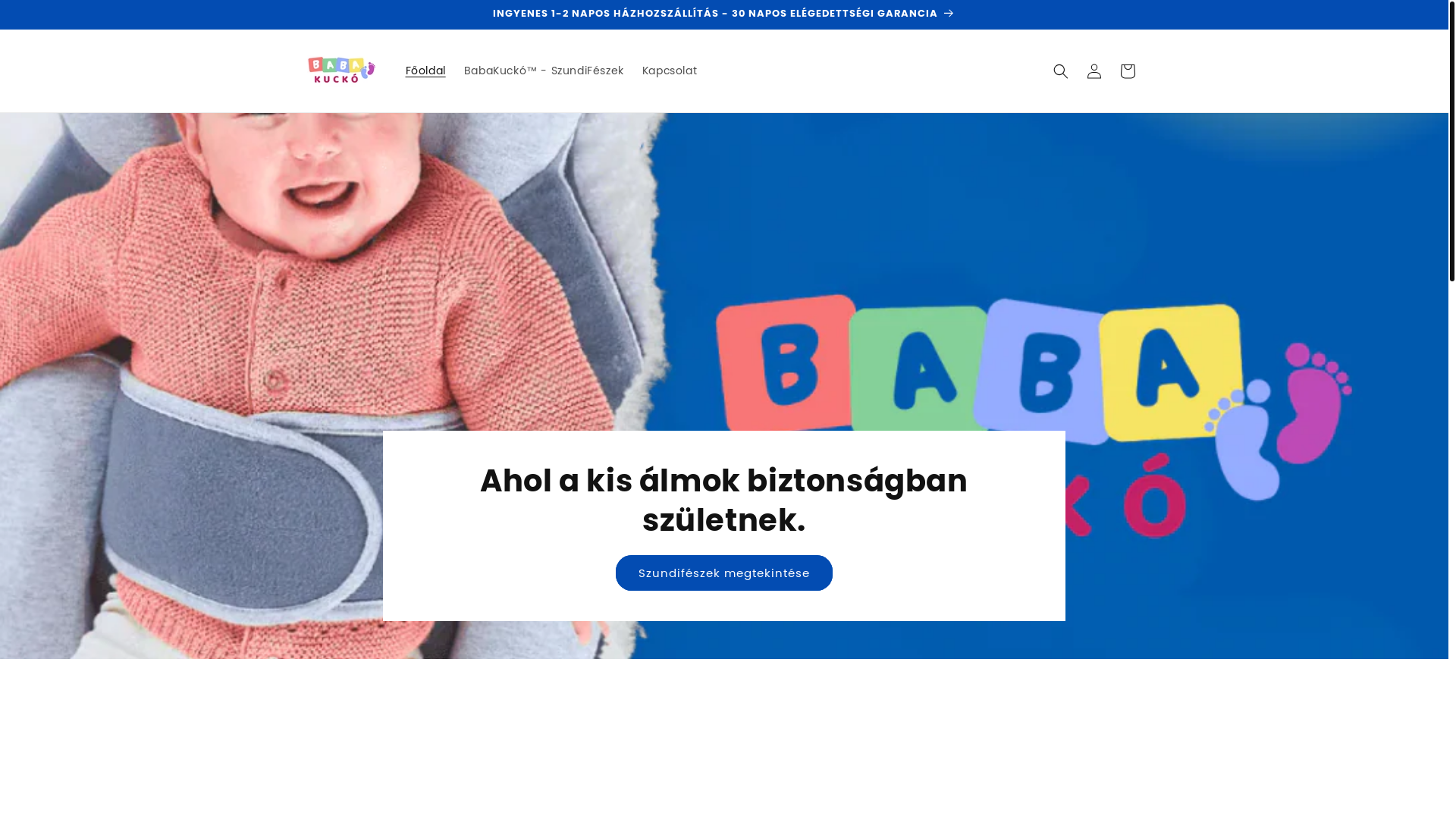 website screenshot of https://baba-kucko.hu/