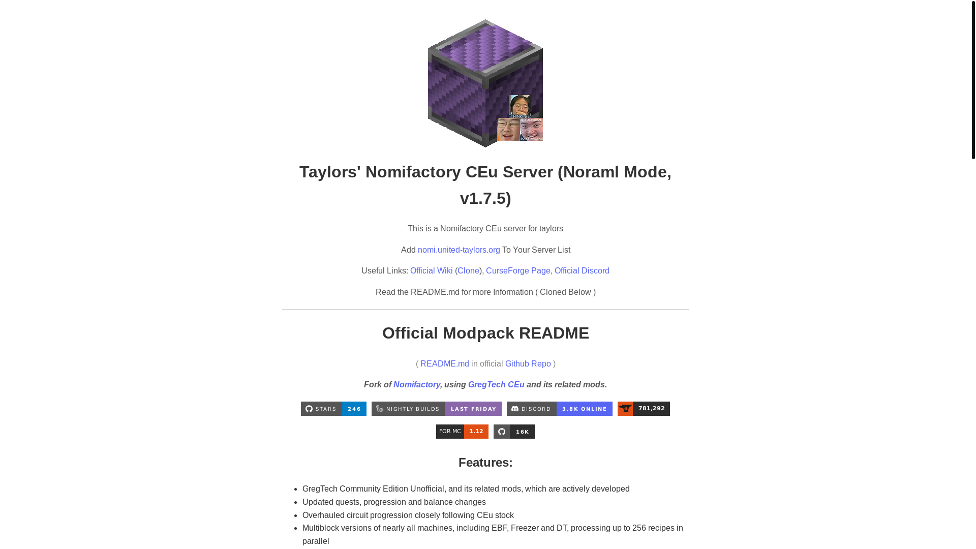 website screenshot of https://nomifactory.pages.dev/