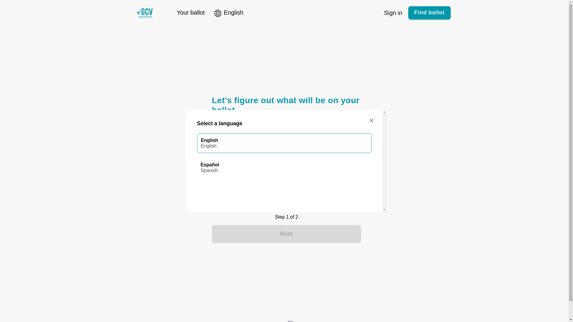 website screenshot of https://mygeorgiaballot.org/