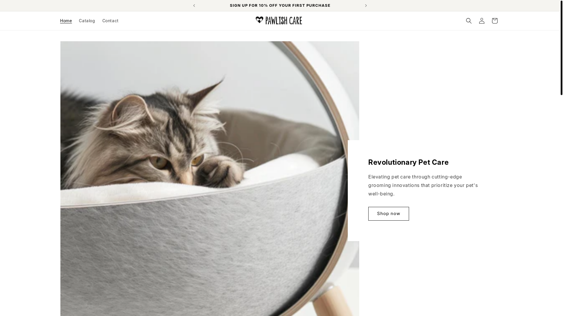 website screenshot of https://pawlishcare.com/