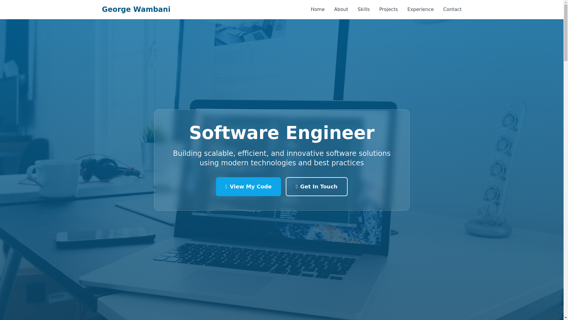 website screenshot of https://georgewambani.pages.dev/