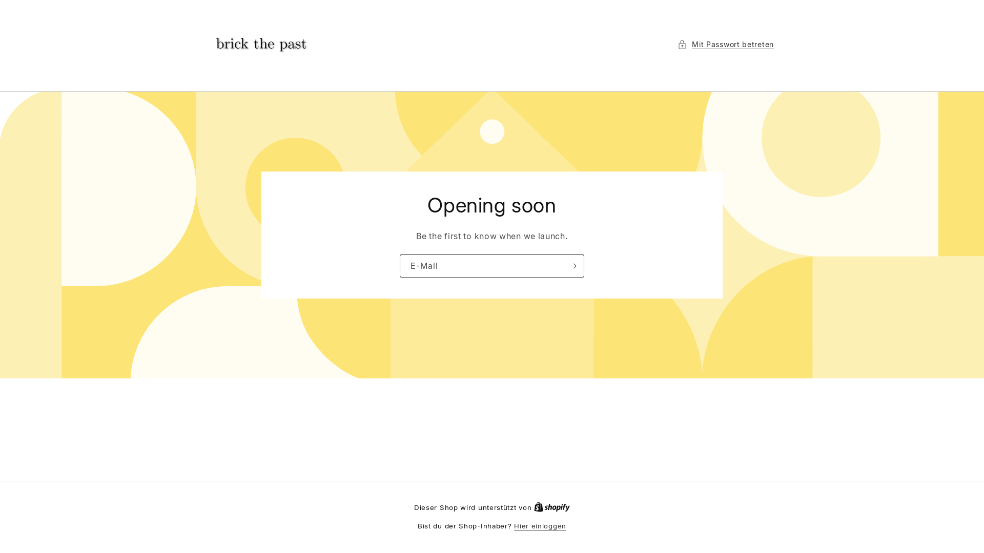 website screenshot of https://brickthepast.com/