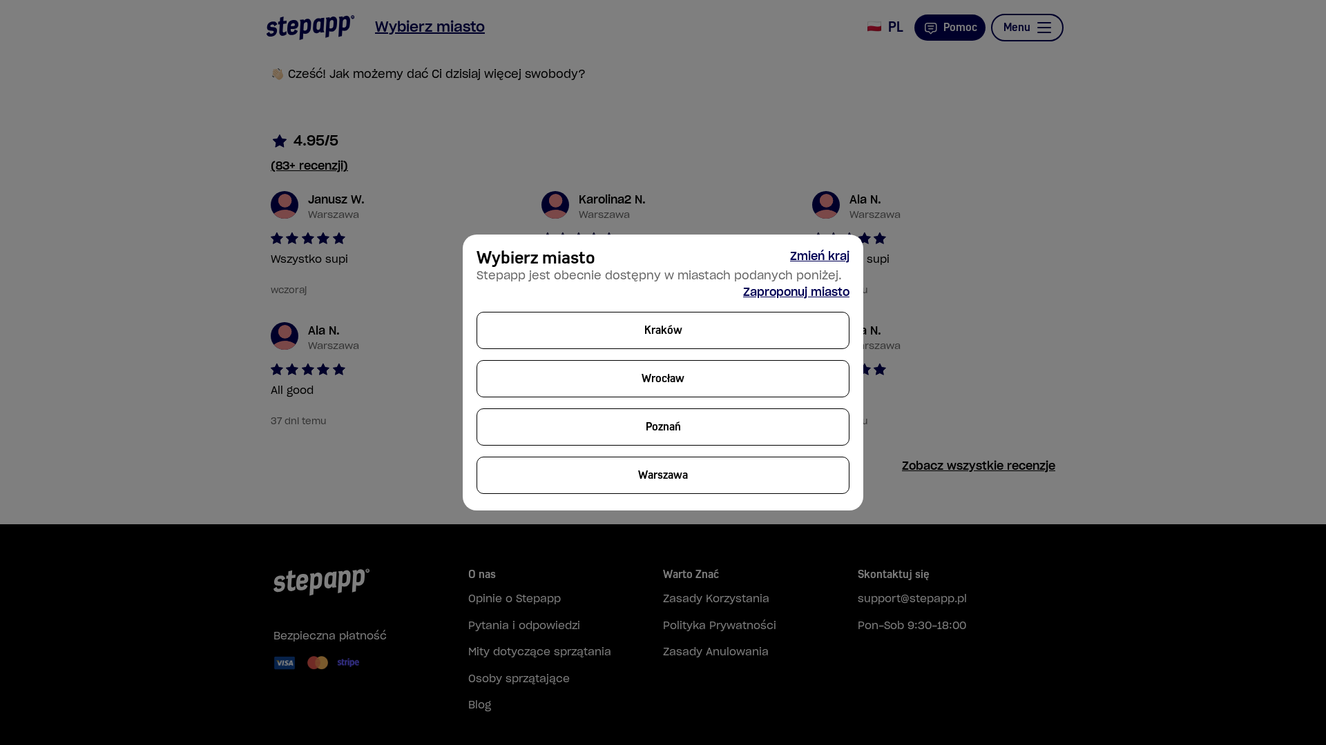 website screenshot of https://stepapp-customer.pages.dev/