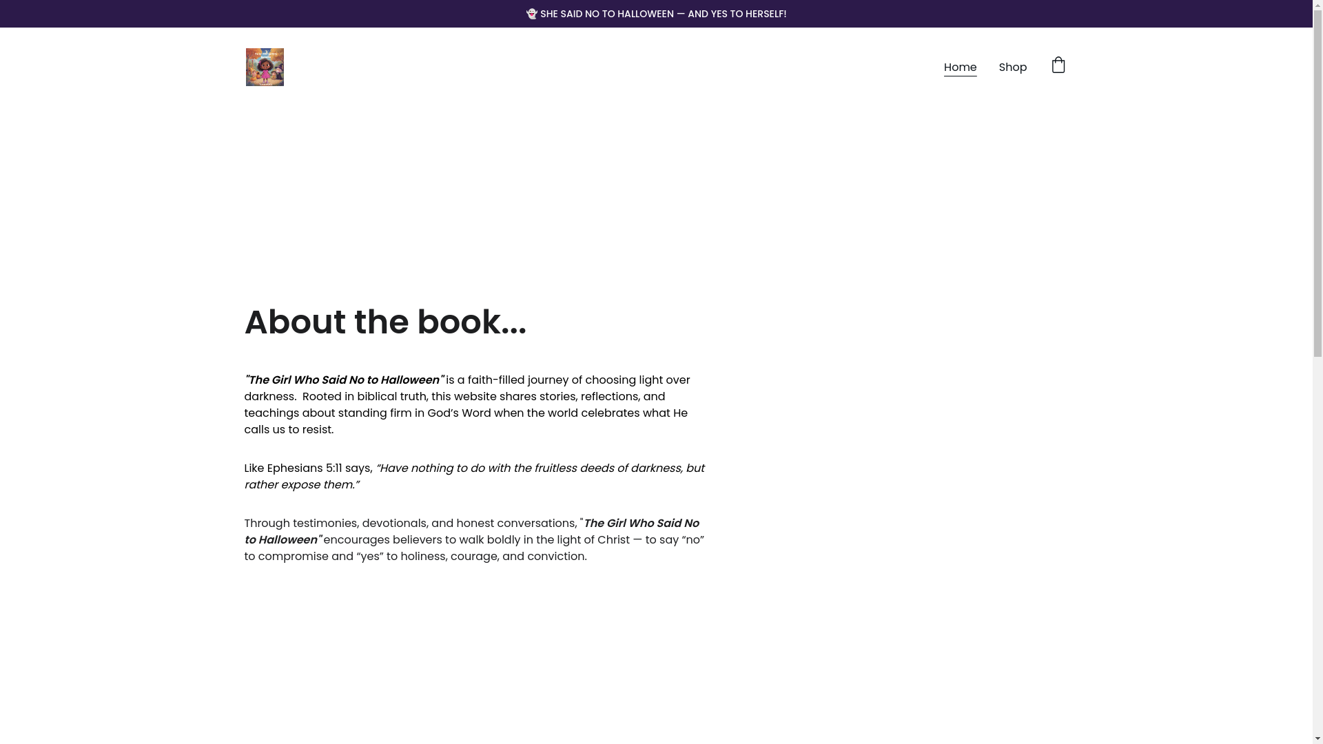 website screenshot of https://thegirlwhosaidnotohalloween.com/