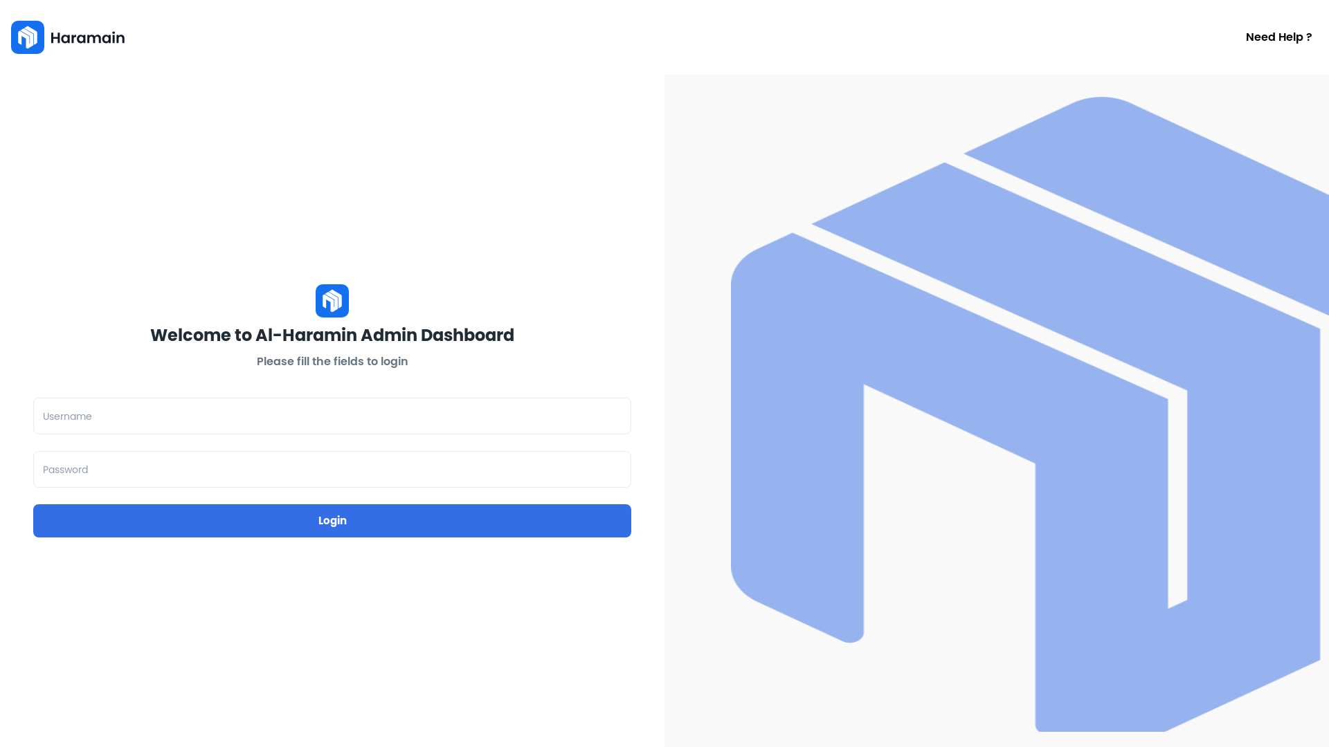 website screenshot of https://alharamain-back-office-dev.pages.dev/