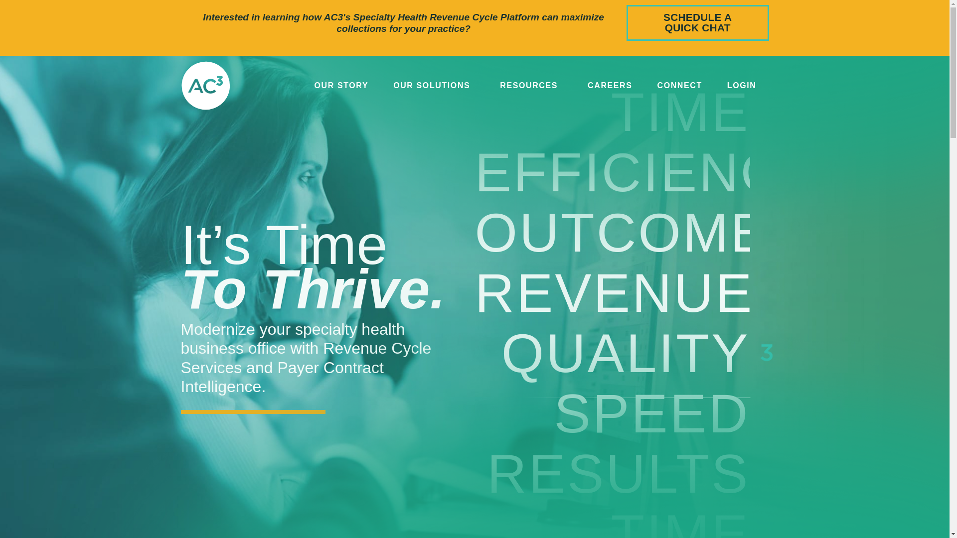 website screenshot of https://ac3health.com/