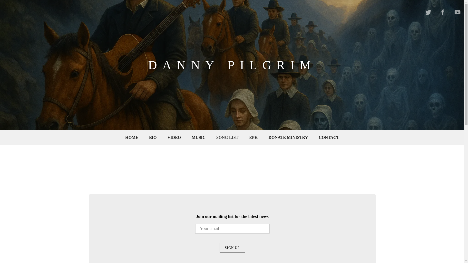 website screenshot of https://dannypilgrim.com/