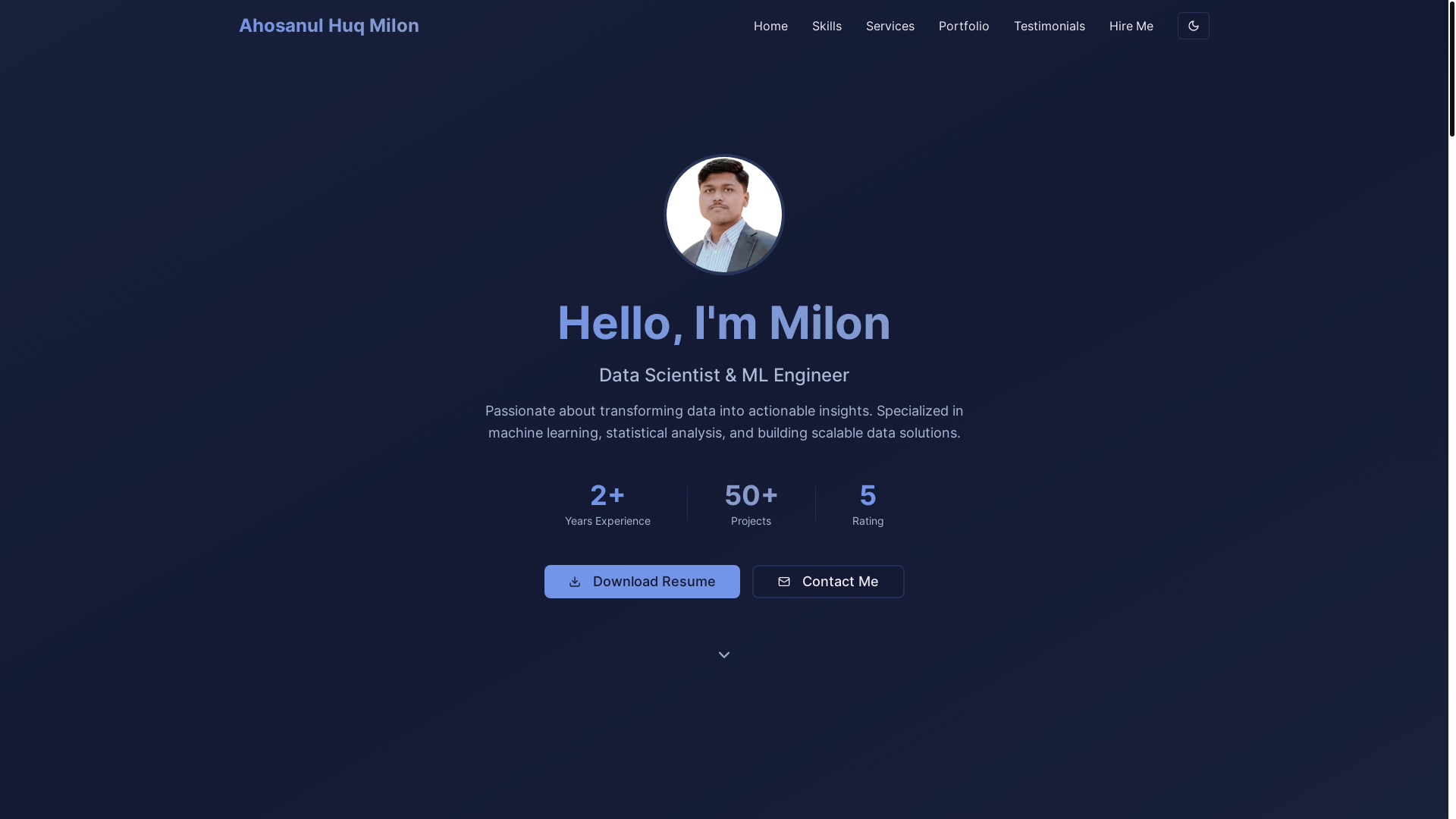 website screenshot of https://ahosanulhuqmilon.pages.dev/