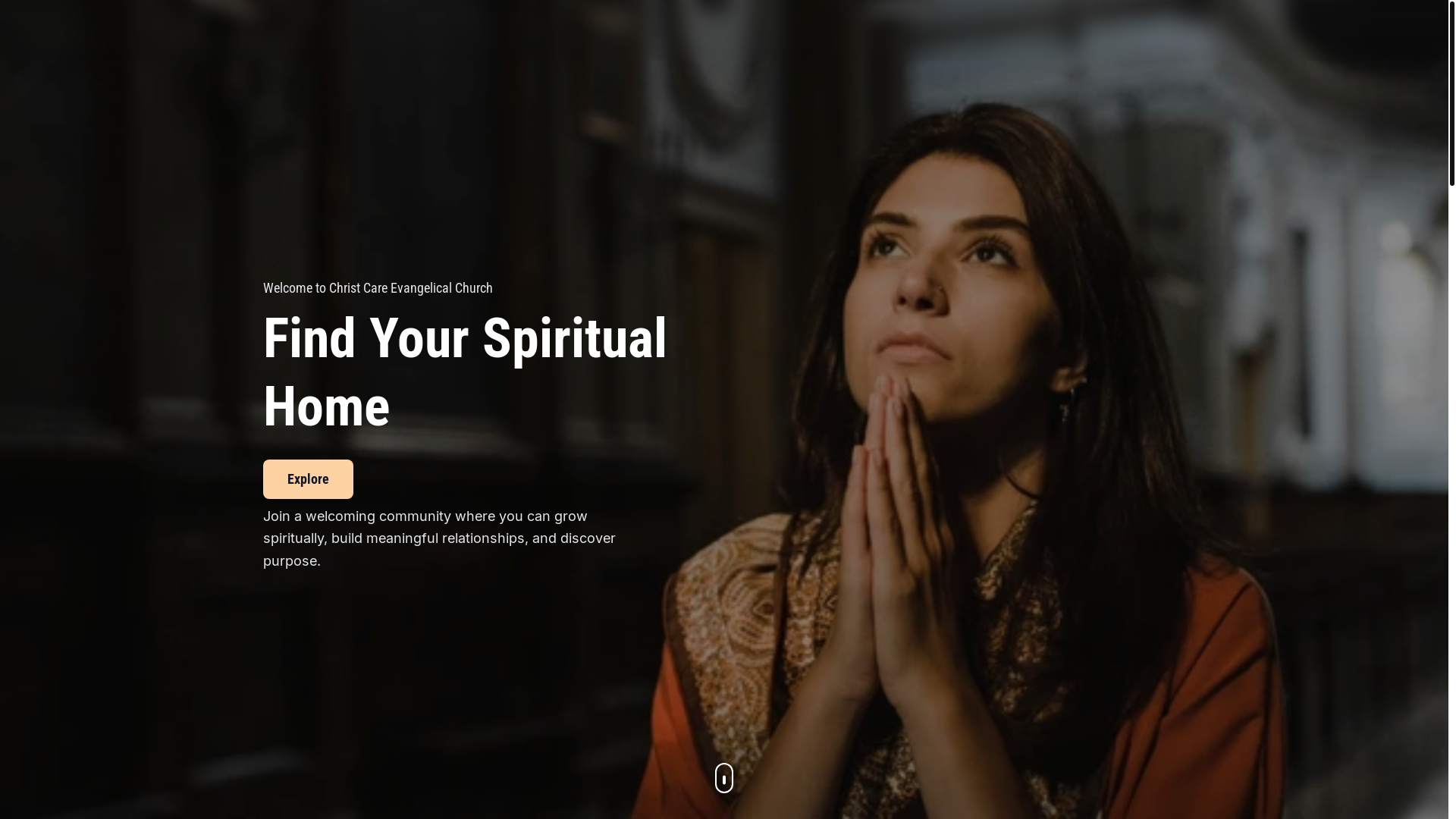 website screenshot of https://christcarechurch.com.ng/