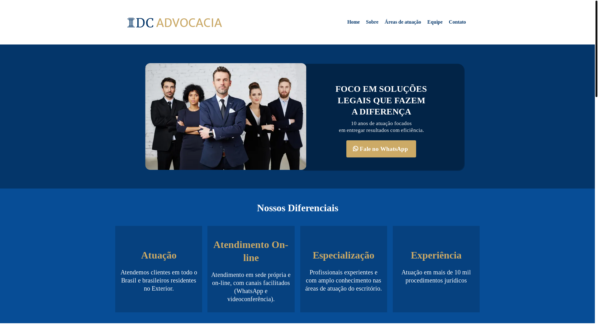 website screenshot of https://victormendoncaadvocacia.com.br/
