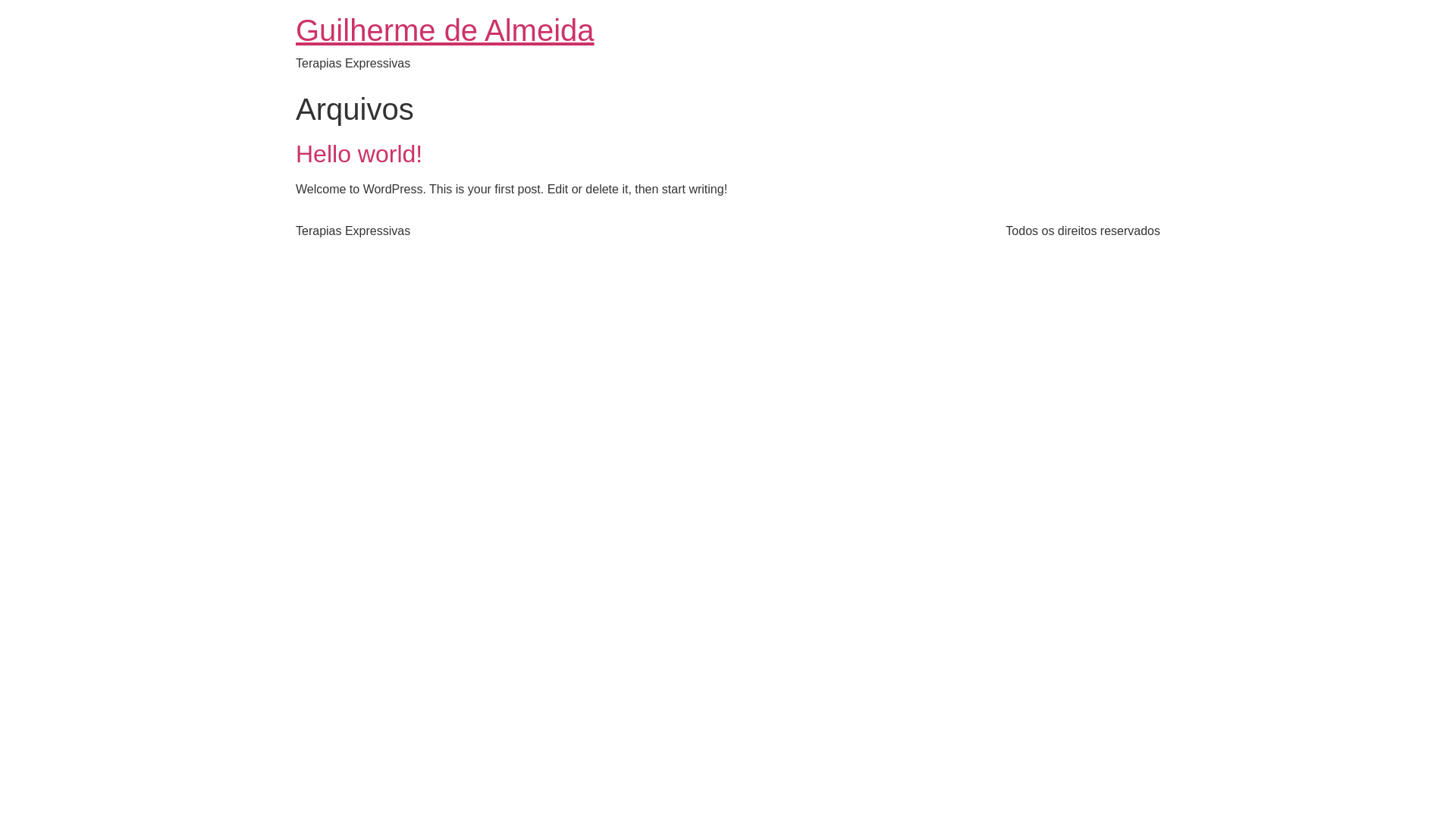 website screenshot of https://guidealmeidaartes.com.br/