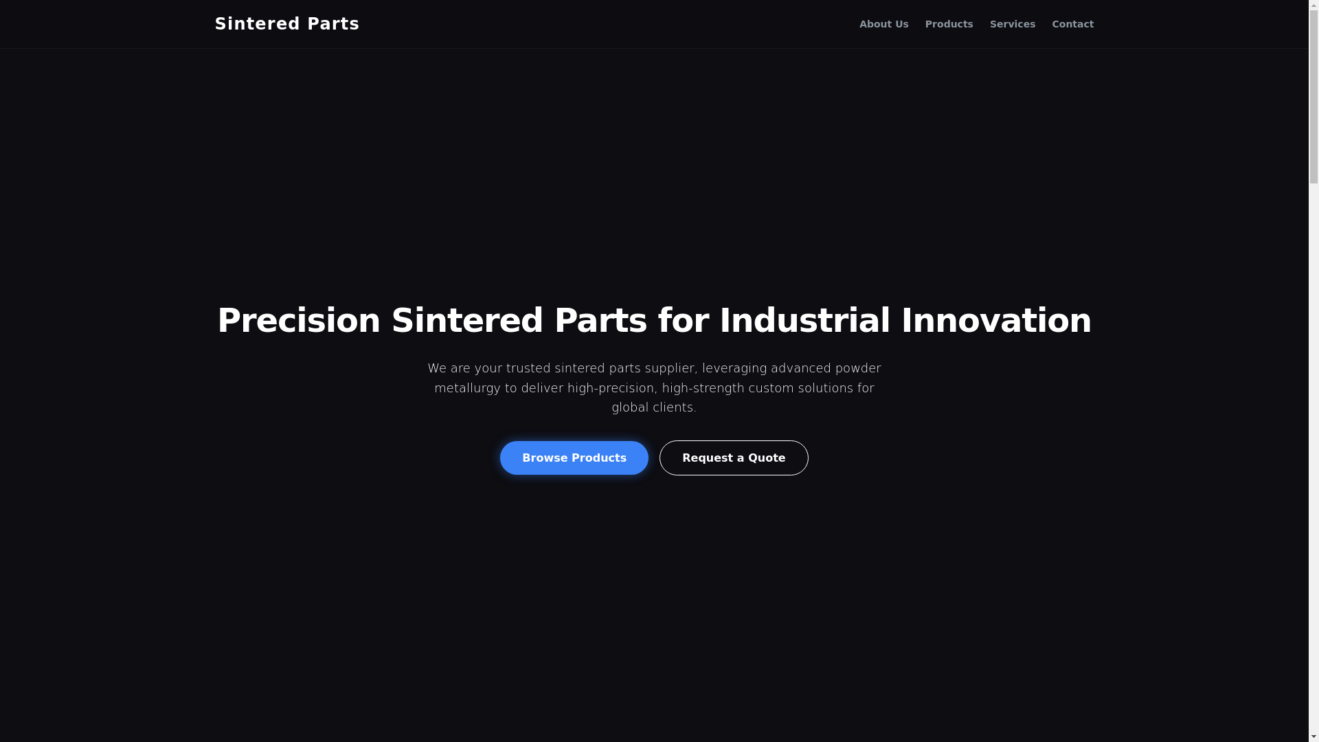 website screenshot of https://sinteredpartssupplier.pages.dev/