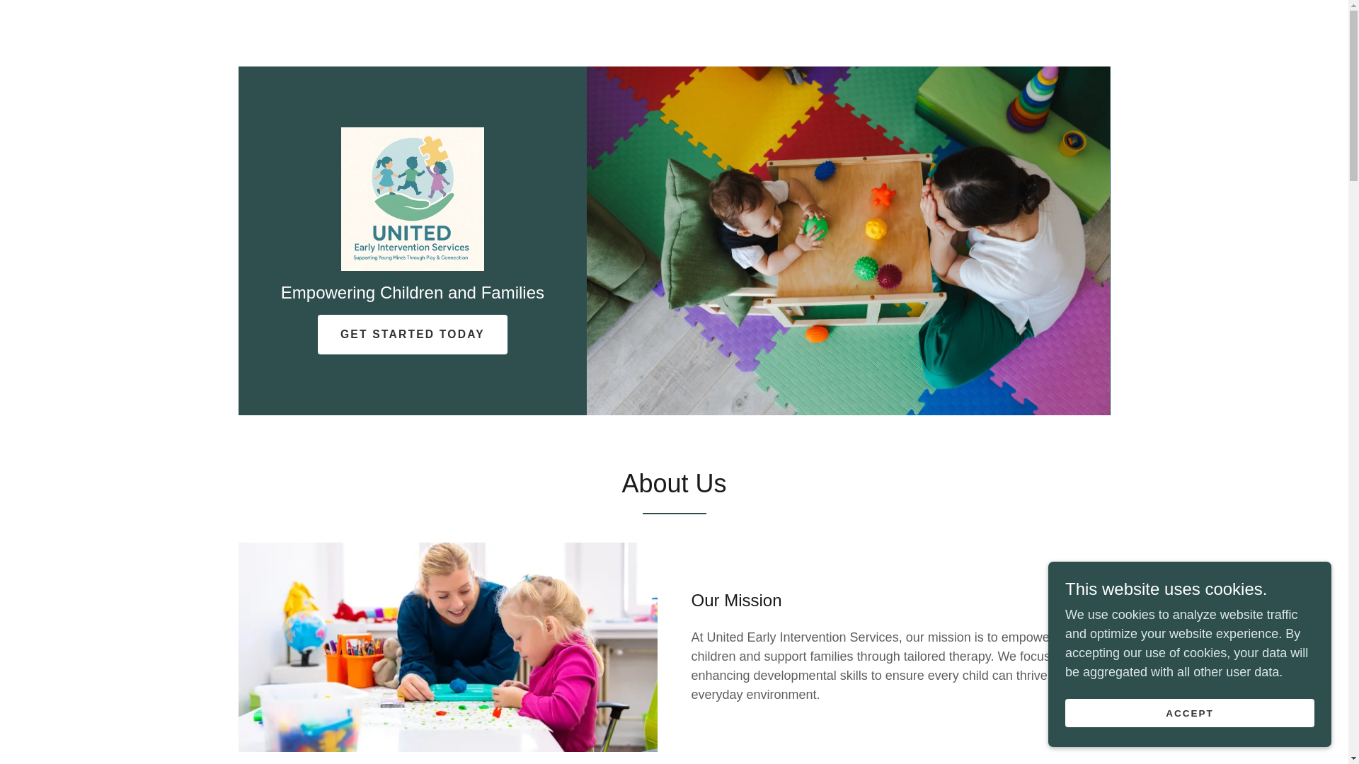 website screenshot of https://unitedearlyintervention.com/