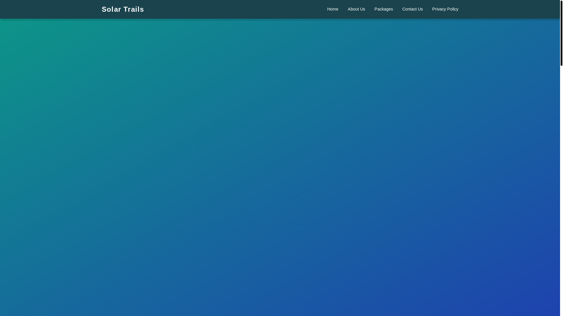 website screenshot of https://solartrails.online/